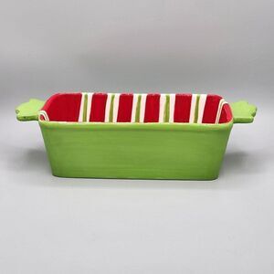 Christmas Candy Shaped Serving Bakeware Cooking Dishes Large Loaf Pan.